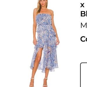 Revolve Blue and White Dress